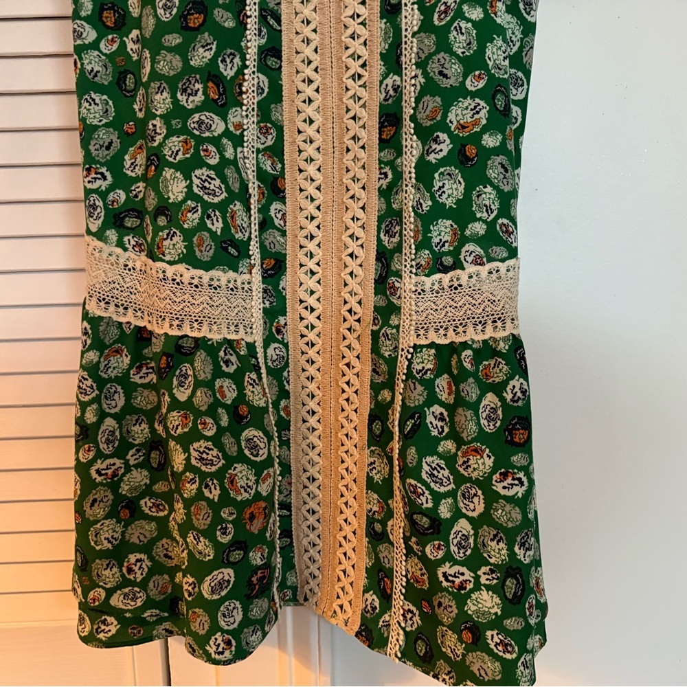 ABS Allen Schwartz Green Floral Mini Dress - Picture 6 of 11
